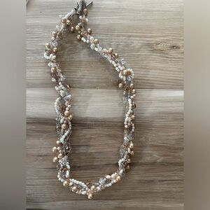 Boutique Handcrafted Pearl Twisted Necklace